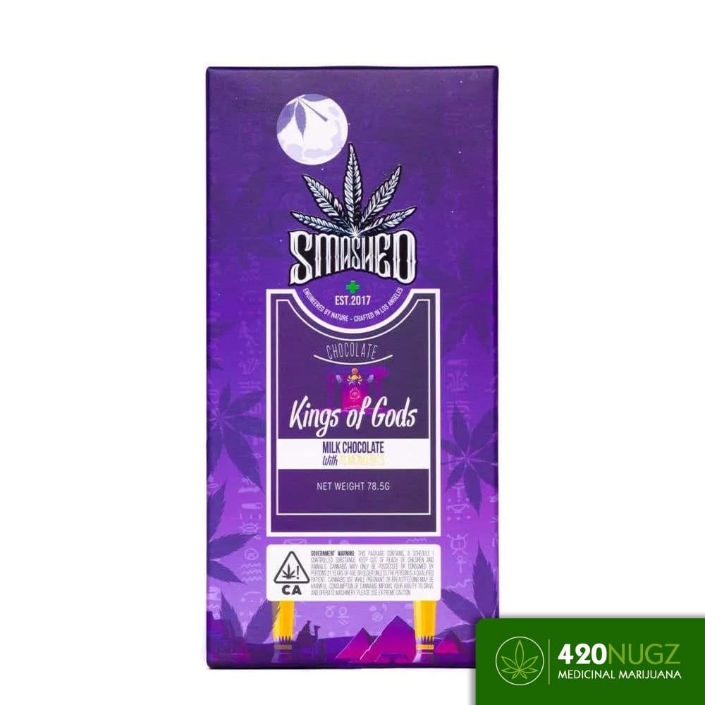 Smashed Plus -  King of Gods - Milk Chocolate with Almond Bits - 5000mg