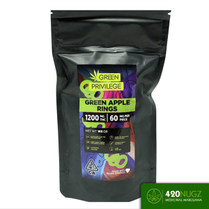 The Green Privilege - Blueberry Rings 1200mg - Buy Cannabis Online | 420 Nugz Delivery